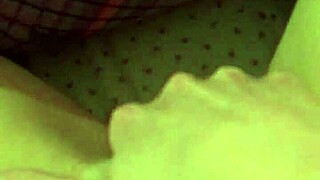 Brunette rubs pussy on pillow pov