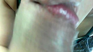 Brunette sucks friends cock hard