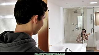 Dude catches partner fucking herself with a dildo