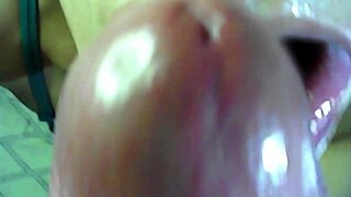 Brunette sucks friends cock hard