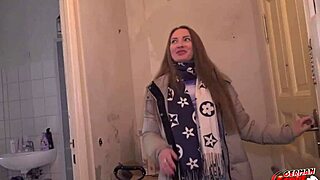 Blonde tall model cheats during german casting fuck