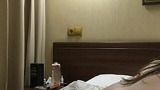 Brunette rubs pussy on pillow pov