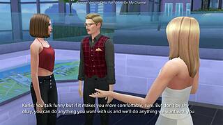 two sluts seduce sugar daddy in sims 4 hentai