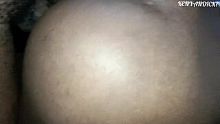 African couple enjoys night sex before going to bed