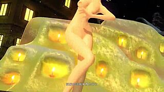 Kagamine rin poses nude in snow goddess style