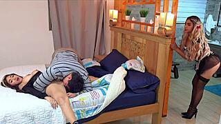 Cheating boyfriend fucked the maid in front of girlfriend