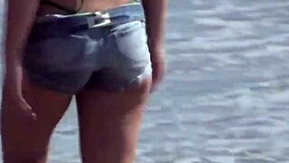 sexy beach babe takes it all home