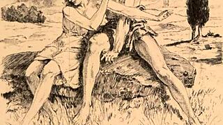 Vintage Erotic Drawings Show Classic Nude Scenes