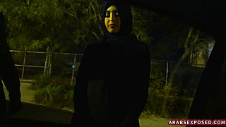 Arab girl picked up on street for outdoor adventure