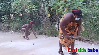 African bbw eastsidebabe wants hard doggystyle fuck while sweeping