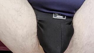 Large anal toy impales solo boy