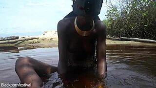 watching water drip from her perfect shaped tits