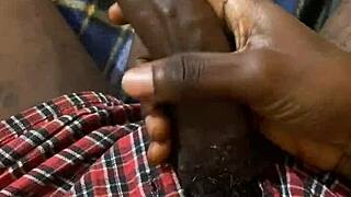 college teen with big black dick jerks off