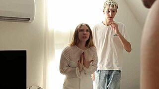 stepdad fucks a whore while his stepson watches