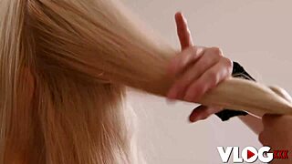 Naughty Blonde Gets Backstage Cock