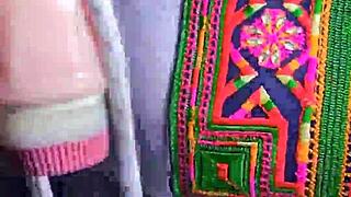 White Dress Indian Stepmom Uses Dildo In Water