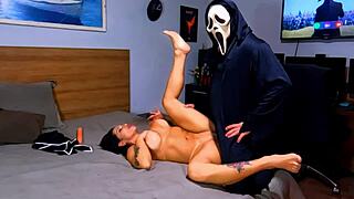Velma receives multiple bbc creampies for halloween fun