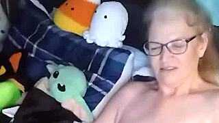 Mature beauty enjoys naked yoga and solo play