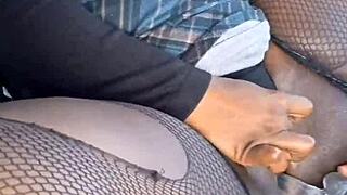 Blonde mature anal in ski trip