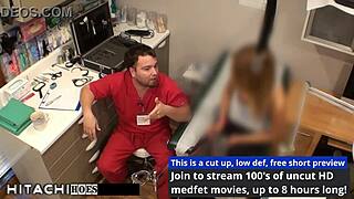 human guinea pig gets mandatory hitachi orgasms from doctor