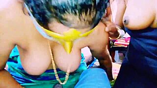 Indian threesom blowjob wife and husband telugu dirty talks