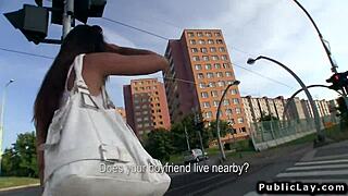 Czech amateur cheated boyfriend public sex