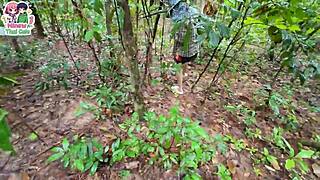Thai Teen Shows Pussy In Forest