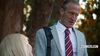 blonde student tempts married professor