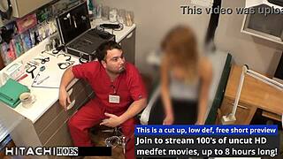 human guinea pig gets mandatory hitachi orgasms from doctor