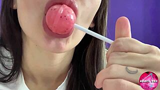 Sweet babe play with sweet candy - hot solo