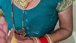 desi wife pees and fucks with dirty talk in bedroom