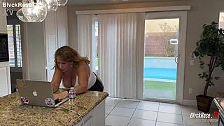 While working from home lovelylanalee caught her neighbors husband mrblvckrose being a peeping pervert in her back yard a