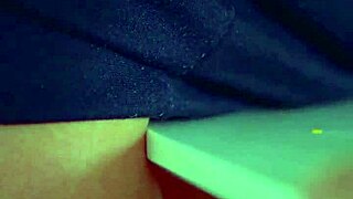 I fuck the table corner feeling hot