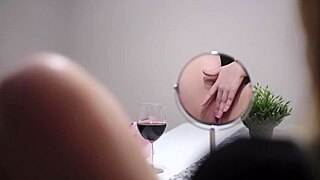 person records a private mirror moment