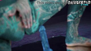 Psychedelic Hippies Pip And Dildo Play Anal