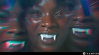 Lesbian joi threesome ebony vampire master turns blonde teen into her mesmerized sex slaves