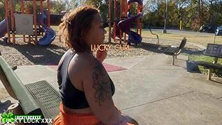 Lucky gurl nicole santana - playground car sex with a big booty black milf