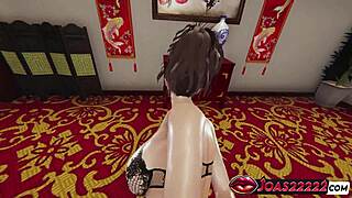 Hot japanese girl fubuki in stockings lifted and creamed in rule34 3d hentai reverse lifting pose tight pussy fuck close up pov missionary on table and tied up anal creampie uncensored animation