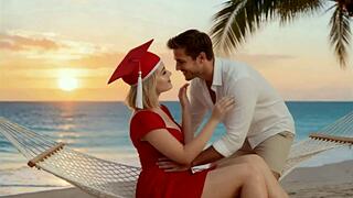 mi hermanastra cachonda me rog� vacaciones por graduarse y me la foll� en la playa