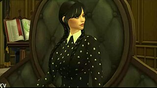 Jenna o cosplays as wednesday addams in costume