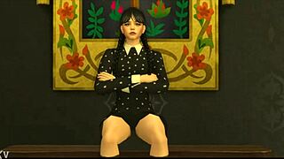 Jenna o cosplays as wednesday addams in costume