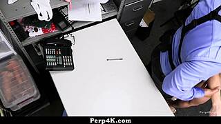 Busty thief lory gets her oiled up tits fucked by security - perp4k