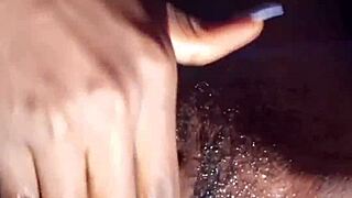 Hot Black Girl Cumming While Masturbating Beautiful Pussy