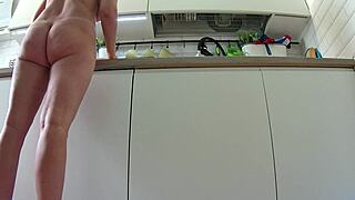 Cooking naked in the kitchen 31952