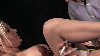 Relaxation for the blonde milf with big boobs includes smoking and a wonderful facial