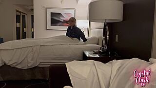 Milf shares hotel room and bed with lover