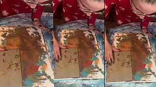 In big eyeglasses asmr acrylic art bloom in the mist part 1