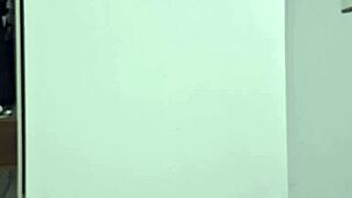 Brazilian wife cleans floor while recorded