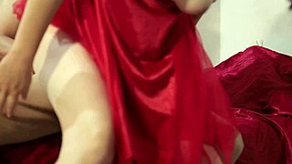 red satin lingerie worn for fun